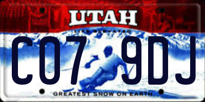 UT license plate C079DJ