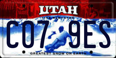 UT license plate C079ES