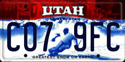 UT license plate C079FC