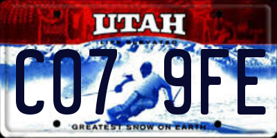 UT license plate C079FE