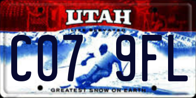 UT license plate C079FL