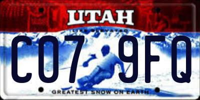 UT license plate C079FQ