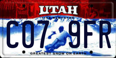 UT license plate C079FR