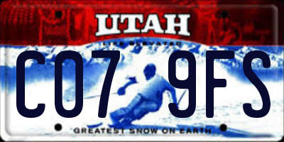 UT license plate C079FS