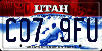 UT license plate C079FU