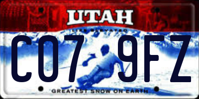 UT license plate C079FZ