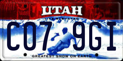 UT license plate C079GI