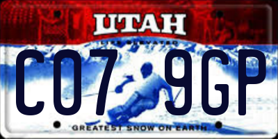 UT license plate C079GP