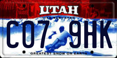 UT license plate C079HK