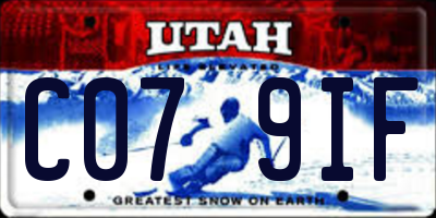 UT license plate C079IF