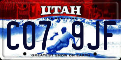 UT license plate C079JF