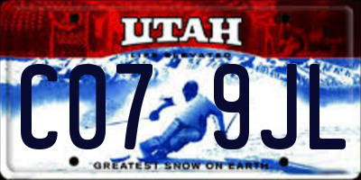 UT license plate C079JL