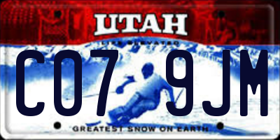 UT license plate C079JM