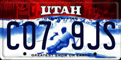 UT license plate C079JS
