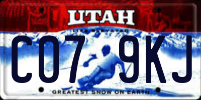 UT license plate C079KJ