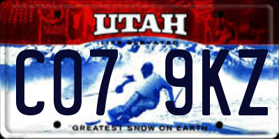 UT license plate C079KZ