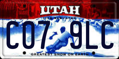 UT license plate C079LC
