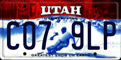 UT license plate C079LP