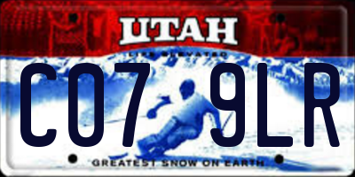 UT license plate C079LR