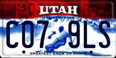 UT license plate C079LS