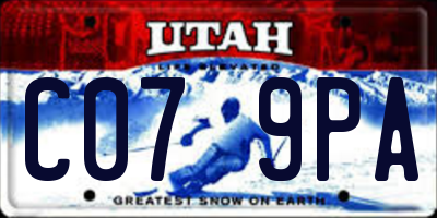 UT license plate C079PA