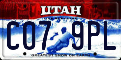 UT license plate C079PL