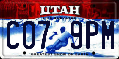 UT license plate C079PM