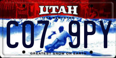 UT license plate C079PY