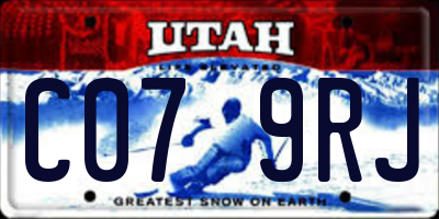 UT license plate C079RJ