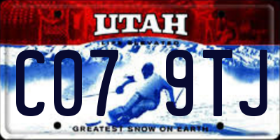 UT license plate C079TJ