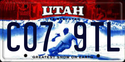 UT license plate C079TL