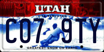 UT license plate C079TY