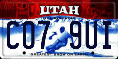 UT license plate C079UI