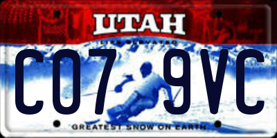 UT license plate C079VC