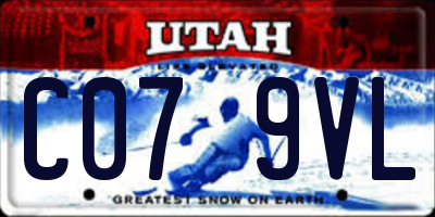 UT license plate C079VL