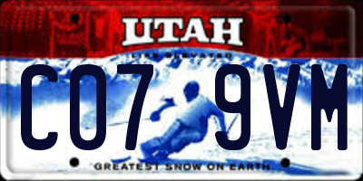 UT license plate C079VM