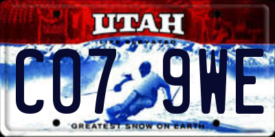 UT license plate C079WE