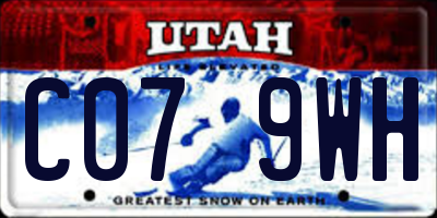 UT license plate C079WH