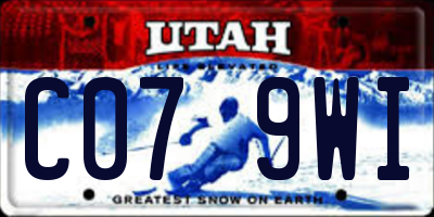 UT license plate C079WI