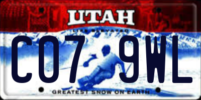 UT license plate C079WL