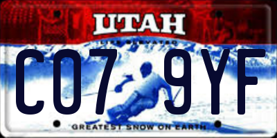 UT license plate C079YF