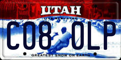 UT license plate C080LP