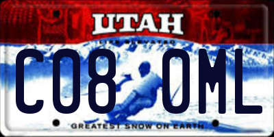 UT license plate C080ML