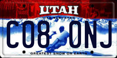 UT license plate C080NJ