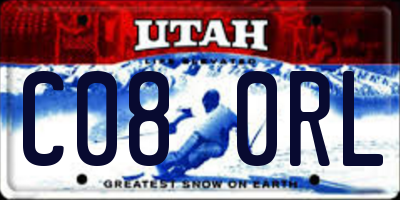 UT license plate C080RL