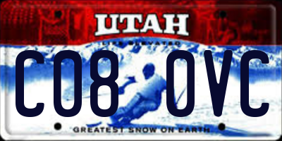 UT license plate C080VC
