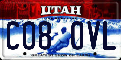 UT license plate C080VL
