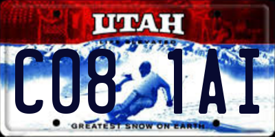 UT license plate C081AI