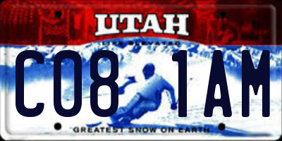 UT license plate C081AM