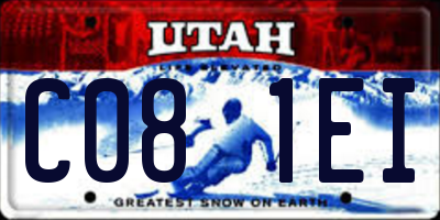 UT license plate C081EI